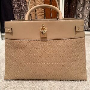 *NEW* Michael Kors Beige Monogram Satchel